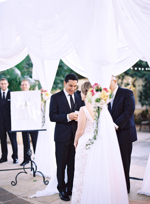 Outdoor Wedding Ceremony With Ketubah