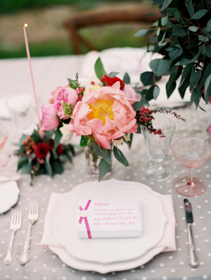Pink Red and Gray Tabletop
