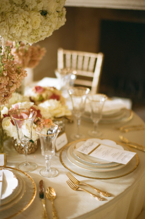 Place Setting in Crystal and Gold