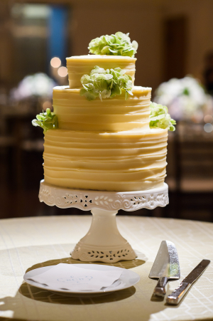 Pretty Yellow Wedding Cake