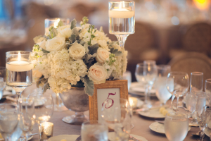 Rose and Dusty Miller Centerpiece