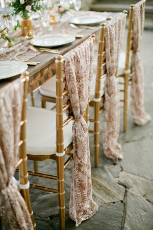 Textured Gold Chair Covers
