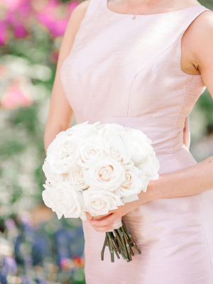 White Rose Bridesmaids Bouquet