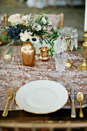 White and Gold Place Setting