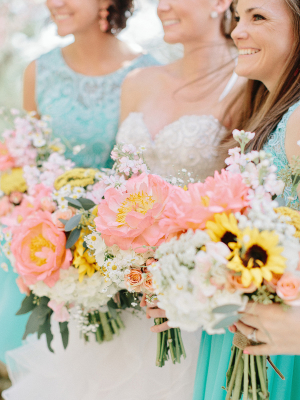 Yellow and Peach Bouquets