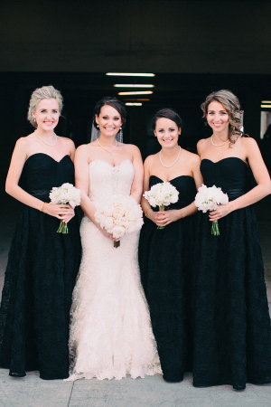 Black Strapless Bridesmaids