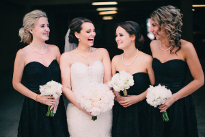 Black Strapless Bridesmaids Dresses