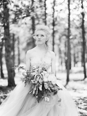 Bridal Portrait in Forest