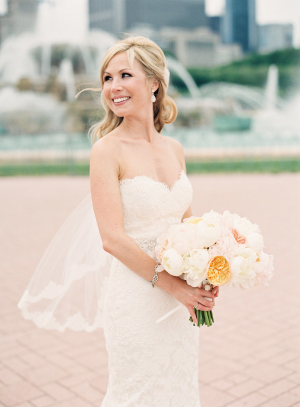 Bride at Buckingham Fountain