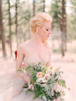 Bride in Pink Gown