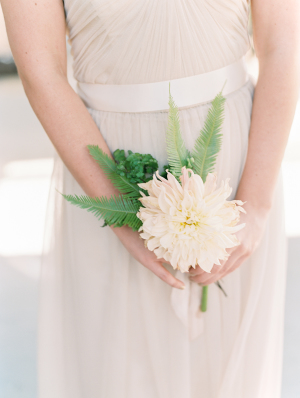 Bridesmaid with Single Flower Bouquet