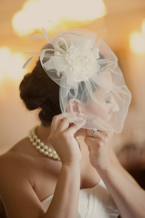 Flower Veil Bridal Headpiece