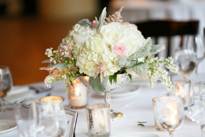 Ivory and Blush Centerpieces