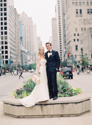 Michigan Avenue Wedding Photo