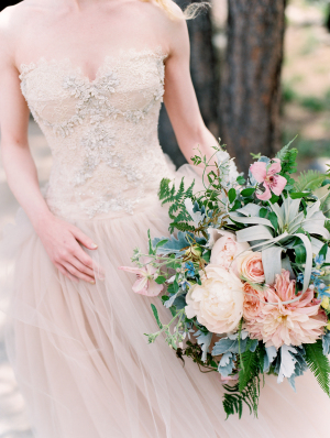 Peach and Green Bouquet