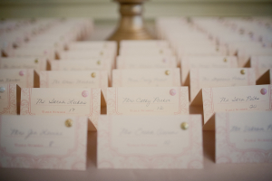 Pink and Gold Escort Cards