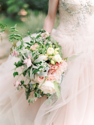 Pink and Green Bride Bouquet