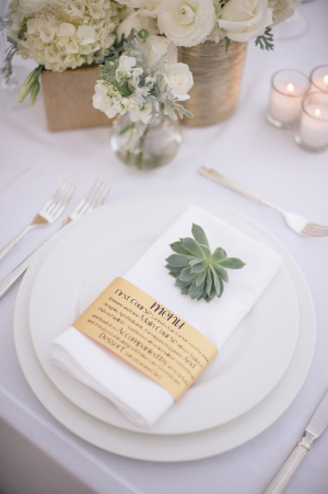 Place Setting with Succulents