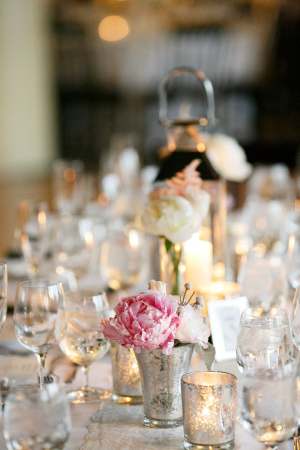 Silver and Pink Centerpiece