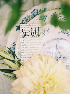 Vintage Book Inspired Wedding Details