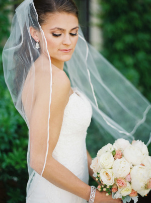 Bride in Fingertip Veil