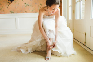 Bride in Silver Sandals