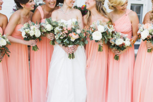 Bridesmaids in Pale Peach
