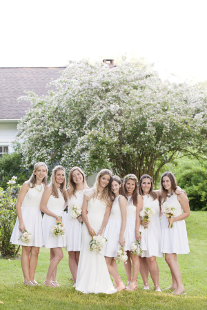 Bridesmaids in White