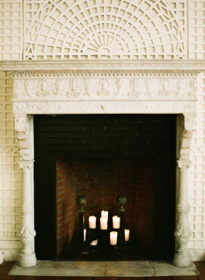 Candles in Fireplace