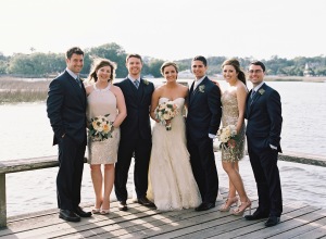 Champagne and Gray Bridal Party
