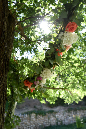 Coral Flower Garland in Tree