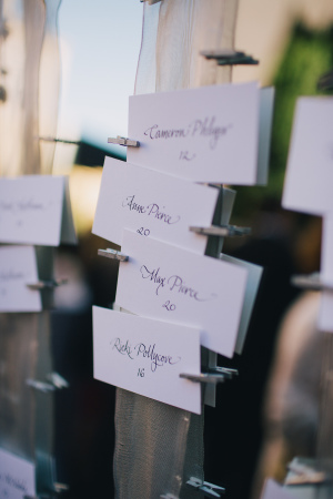 Escort Cards on Streamers