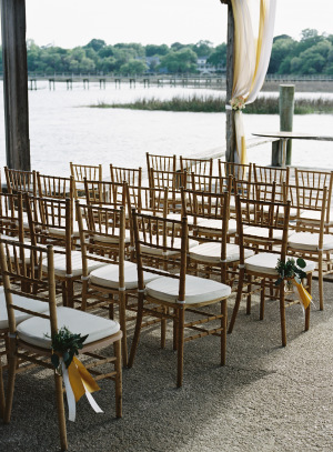 Gold Chivari Chairs at Wedding