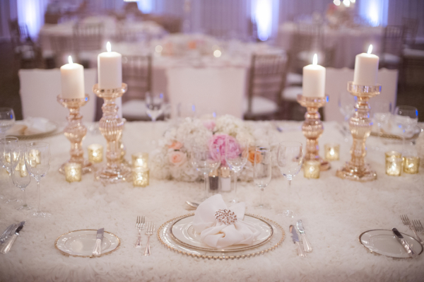 Gold Pink and White Reception