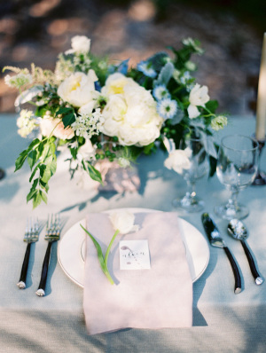 Green and Blue Wedding Table