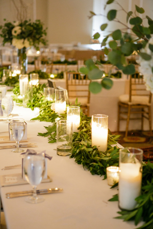Greenery and Candle Table Runner