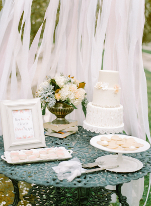 Ivory and Blue Dessert Table