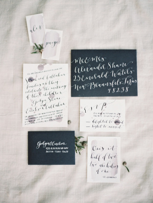 Modern Wedding Invitations with Calligraphy
