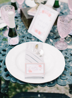 Pink and Blue Wedding Table