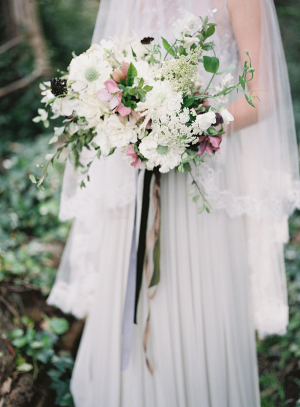 Scabiosa and Hellebore Wedding Bouquet Photo By Michael Radford