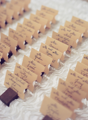 Simple Calligraphy Escort Cards