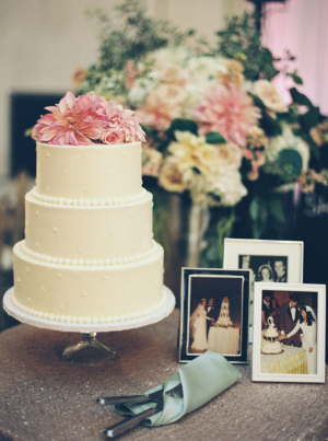 Three Tier Ivory Wedding Cake