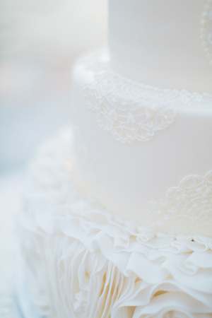 Wedding Cake with Lace Details