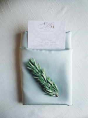 Wedding Place Setting with Herb
