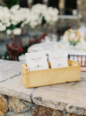 Wedding Programs in Wood Box