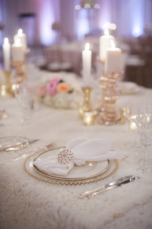 White and Pink Wedding Table
