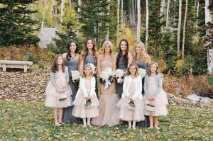 Bridal Party in Shades of Blue
