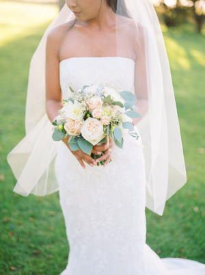 Bride with Pale Pink Bouquet