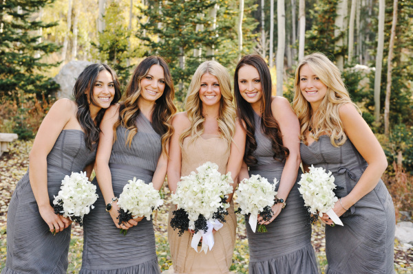 Bridesmaids in Dusty Blue