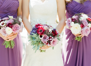 Bridesmaids in Purple